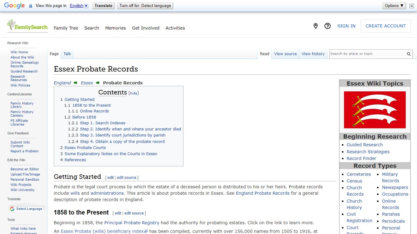 Essex Probate Records • FamilySearch